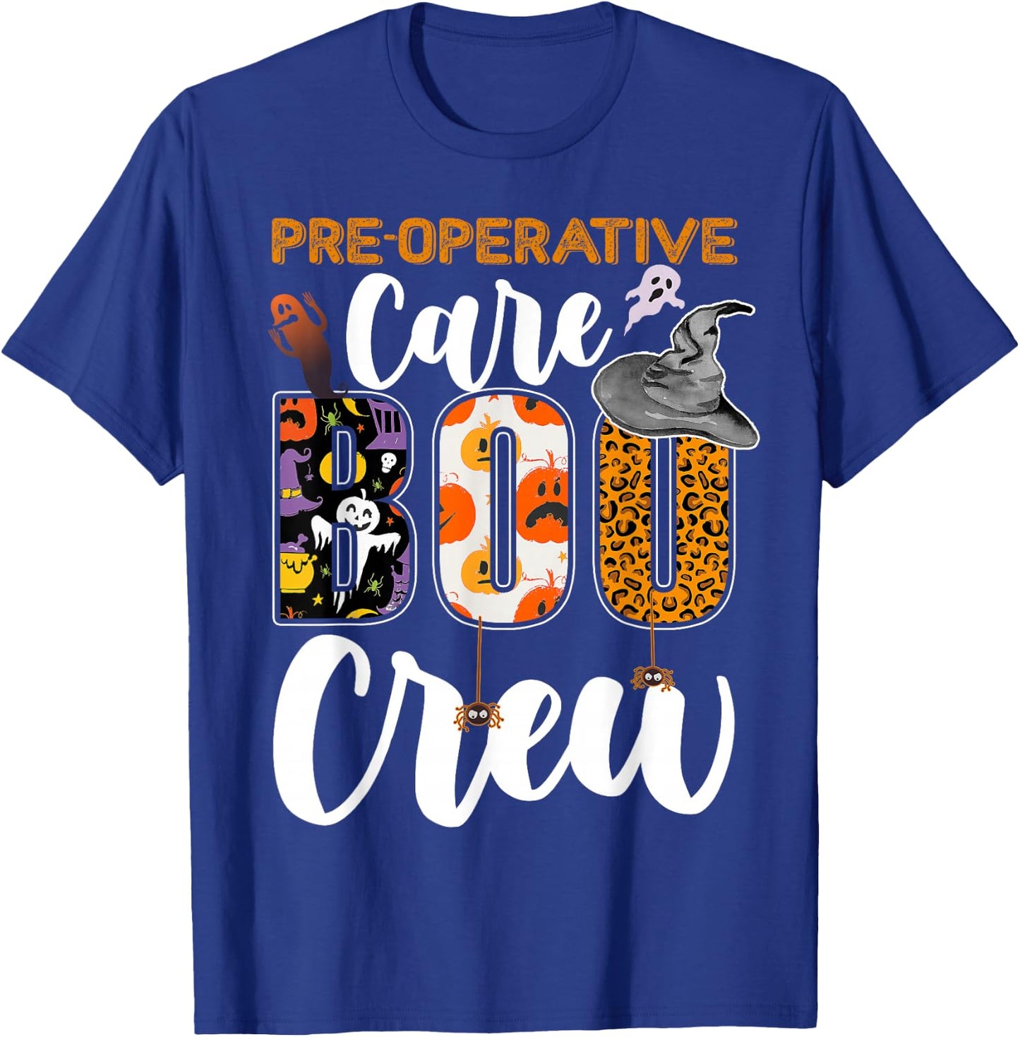 Pre-Operative Care Boo Crew Halloween Matching Surgical T-Shirt - T-Shirt | Royal