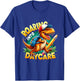 Roaring Into Daycare First Day of Daycare T-Rex Dinosaur T-Shirt - T-Shirt | Royal