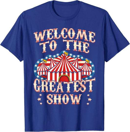 Circus Party Gift Clown Lion Fire Ring Acrobat Funny , black T-Shirt - T-Shirt | Royal