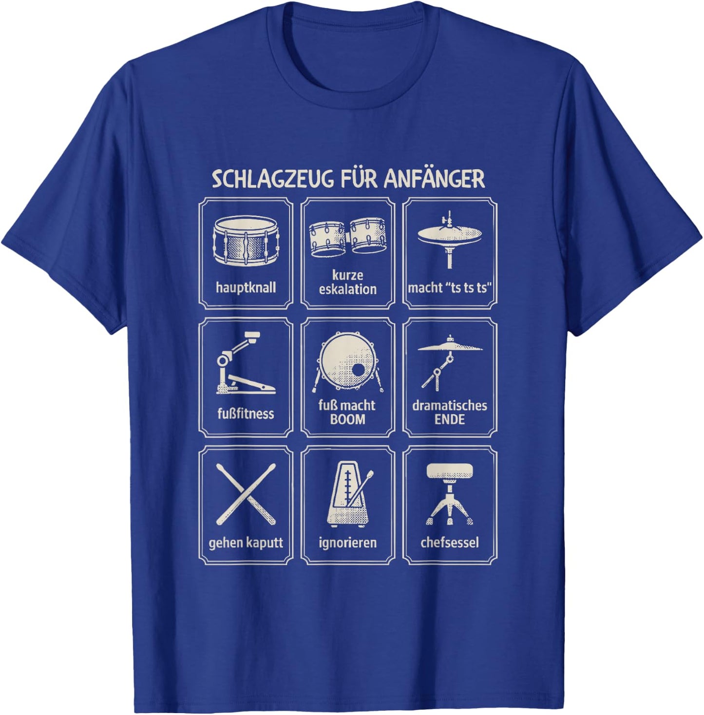 Schlagzeug für anfänger T-Shirt - T-Shirt | Royal