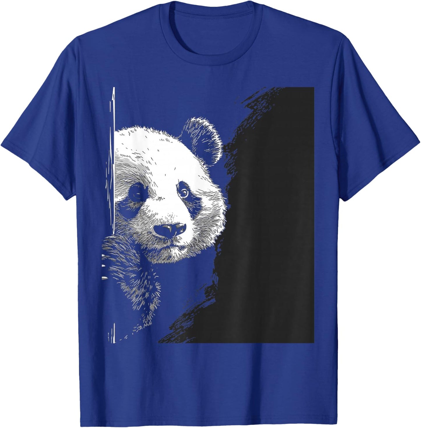 Panda Drawing Animal Motif Art Panda T-Shirt - T-Shirt | Royal