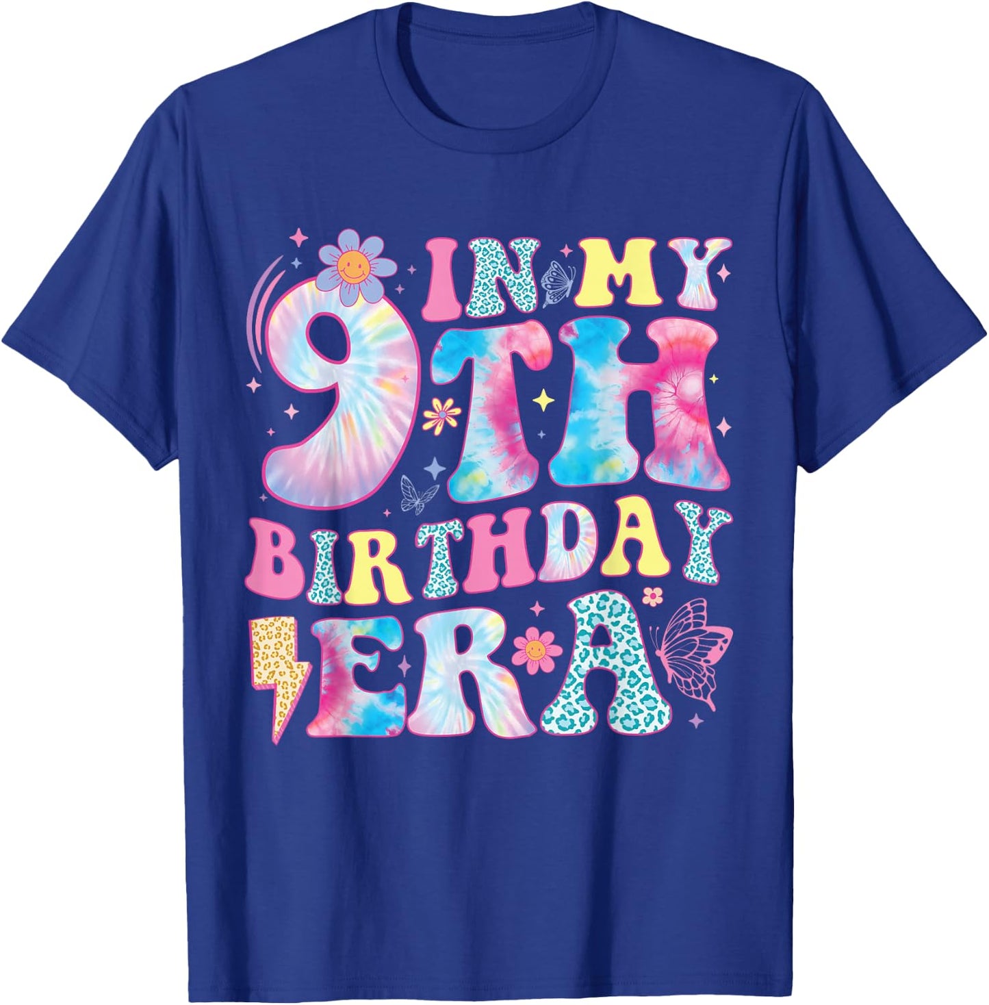 in My 9th Birthday Era Nine Bday 9 Year Old Birthday Girl T-Shirt - T-Shirt | Royal
