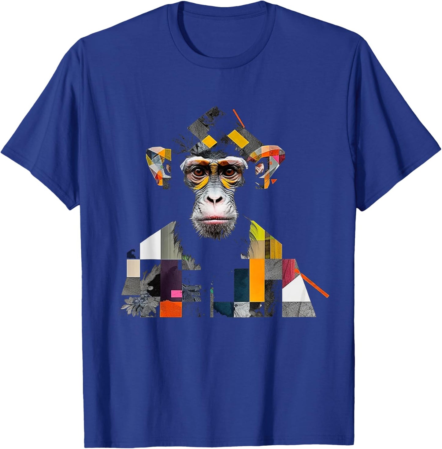 Monkey art colourful artwork zoo animal motif monkey T-Shirt - T-Shirt | Royal