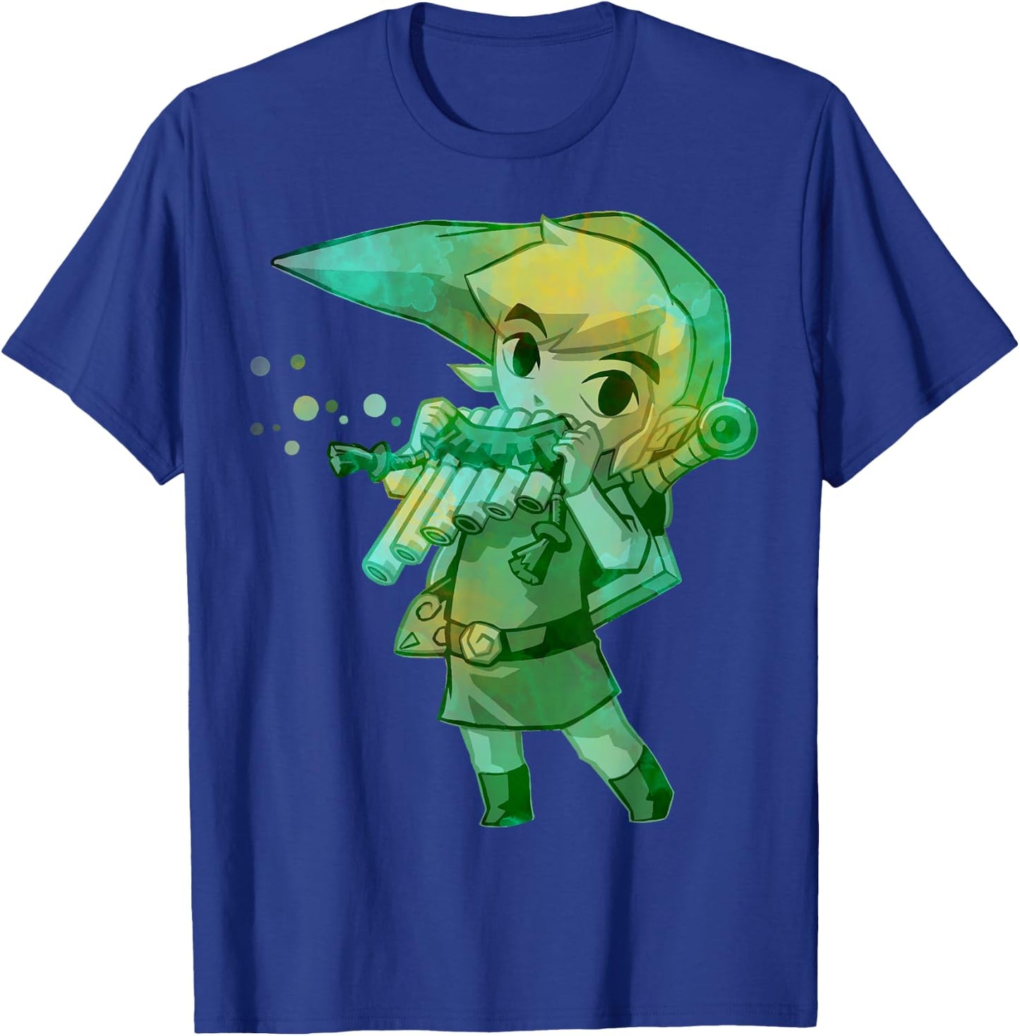 Nintendo Legend of Zelda Link Playing Music Portrait T-Shirt - T-Shirt | Royal