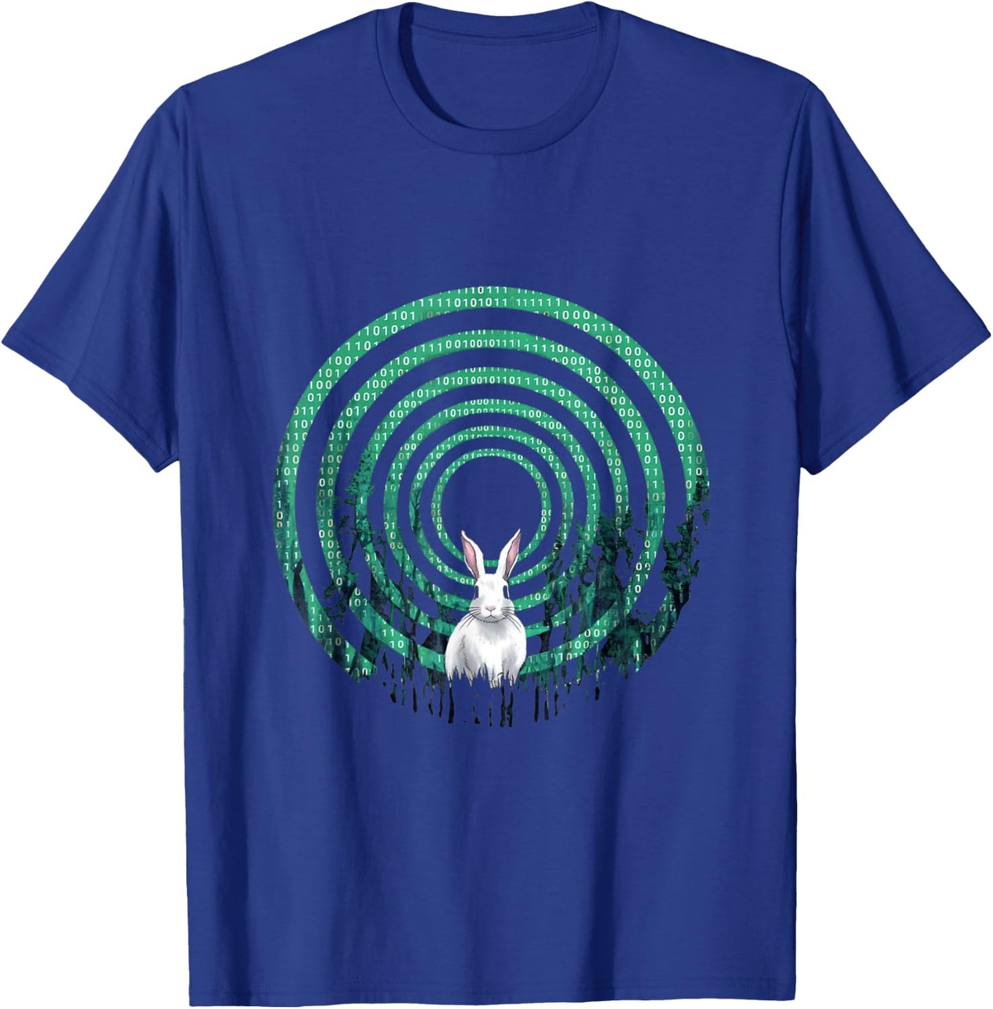Conspiracy Theories Green Vortex Hole With Rabbit T-Shirt - T-Shirt | Royal