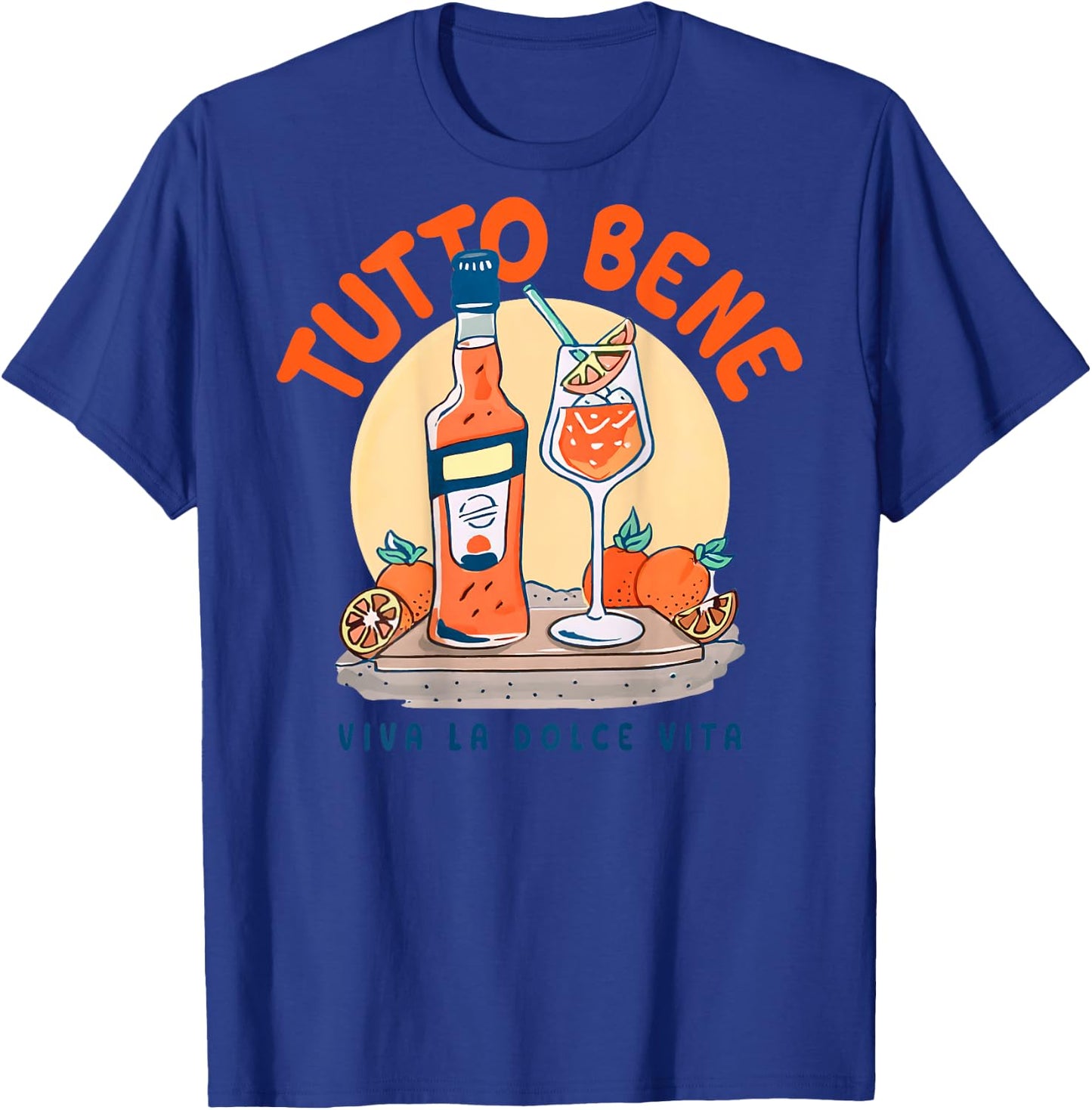 TUTTO BENE X VIVA LA DOLCE VITA APEROIL SPRITZ CLUB BACK , White T-Shirt - T-Shirt | Royal