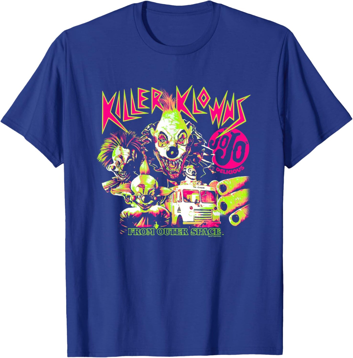 Killer Klowns from Outer Space JoJo Delicious Neon Poster , Black, S T-Shirt - T-Shirt | Royal