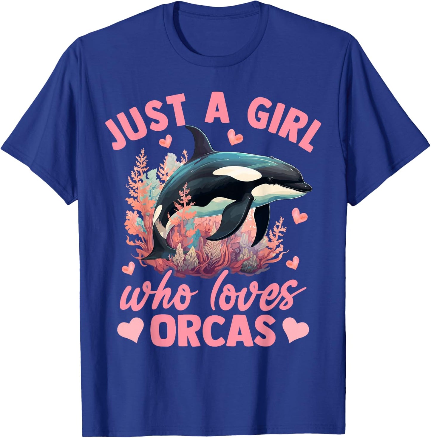 Floral Orca Just A Girl Who Loves Orca T-Shirt - T-Shirt | Royal