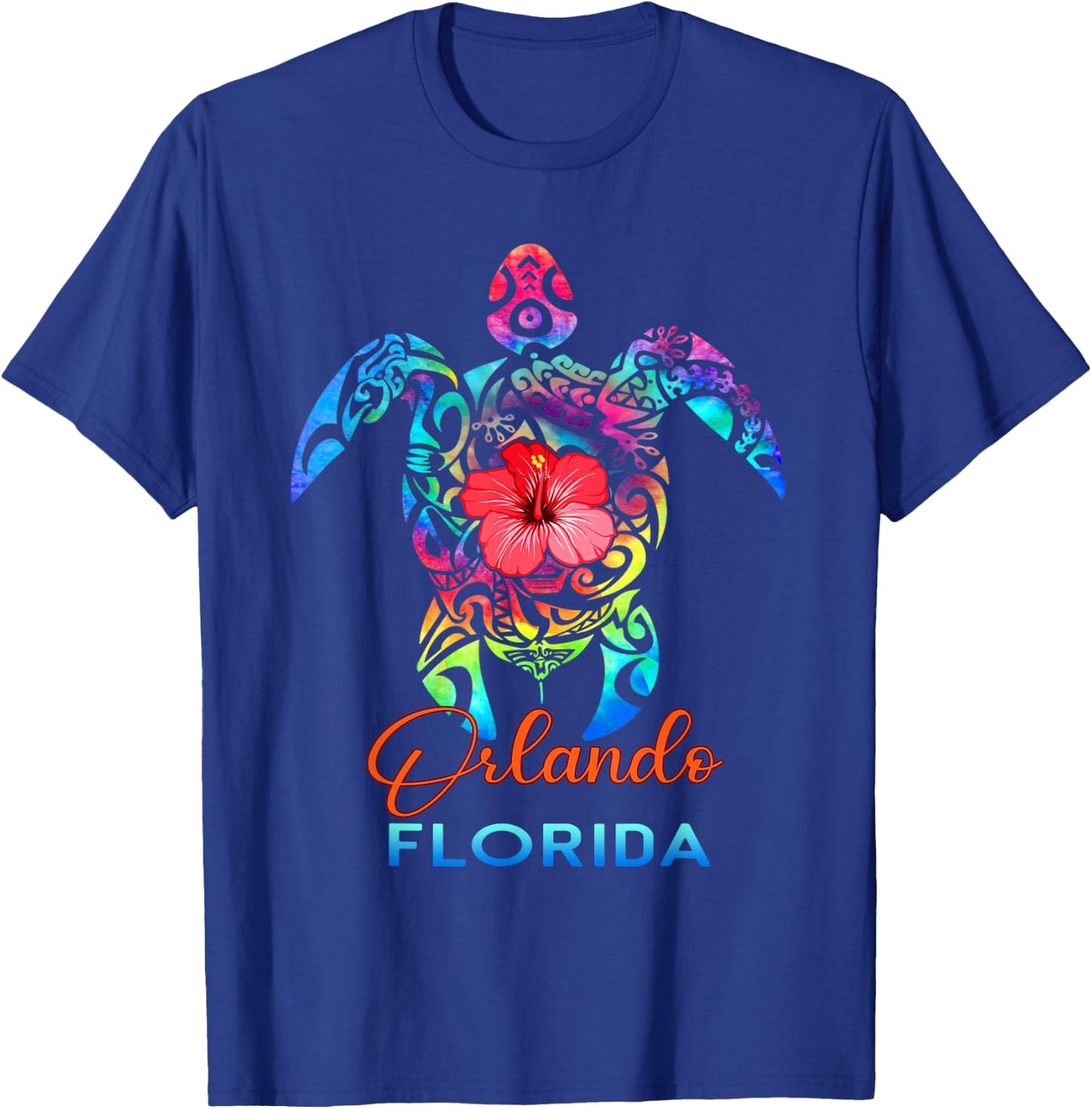 Orlando Florida 2025 Sea Turtle Beach Summer Vacation Trip T-Shirt - T-Shirt | Royal