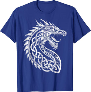 Viking Dragon Jörmungandr – Norse Knotwork Dragon T-Shirt - T-Shirt | Royal