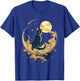 Cat in Front of Moon and Stars Goth Pastel Kawaii T-Shirt - T-Shirt | Royal