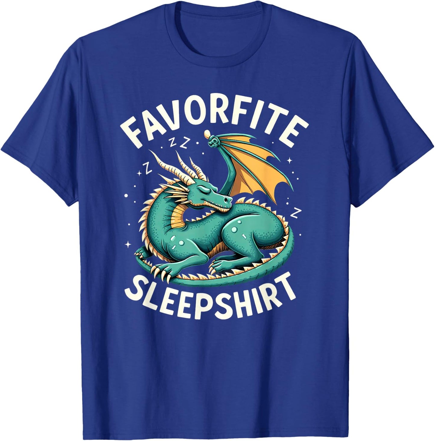 Sleeping Dragon Favorite Sleepshirt T-Shirt - T-Shirt | Royal