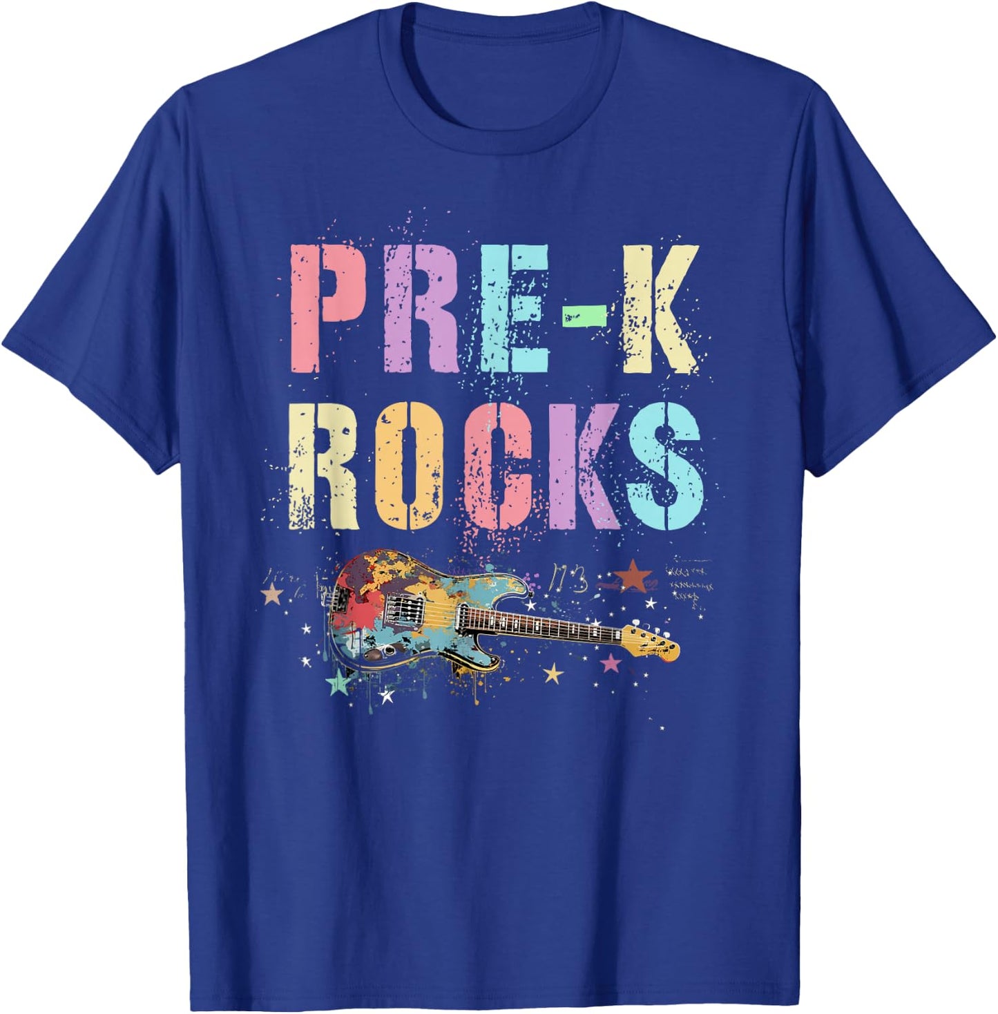 Kawaii PRE-K ROCKS Teacher PreK Crew Rockstar Preschool Kids T-Shirt - T-Shirt | Royal