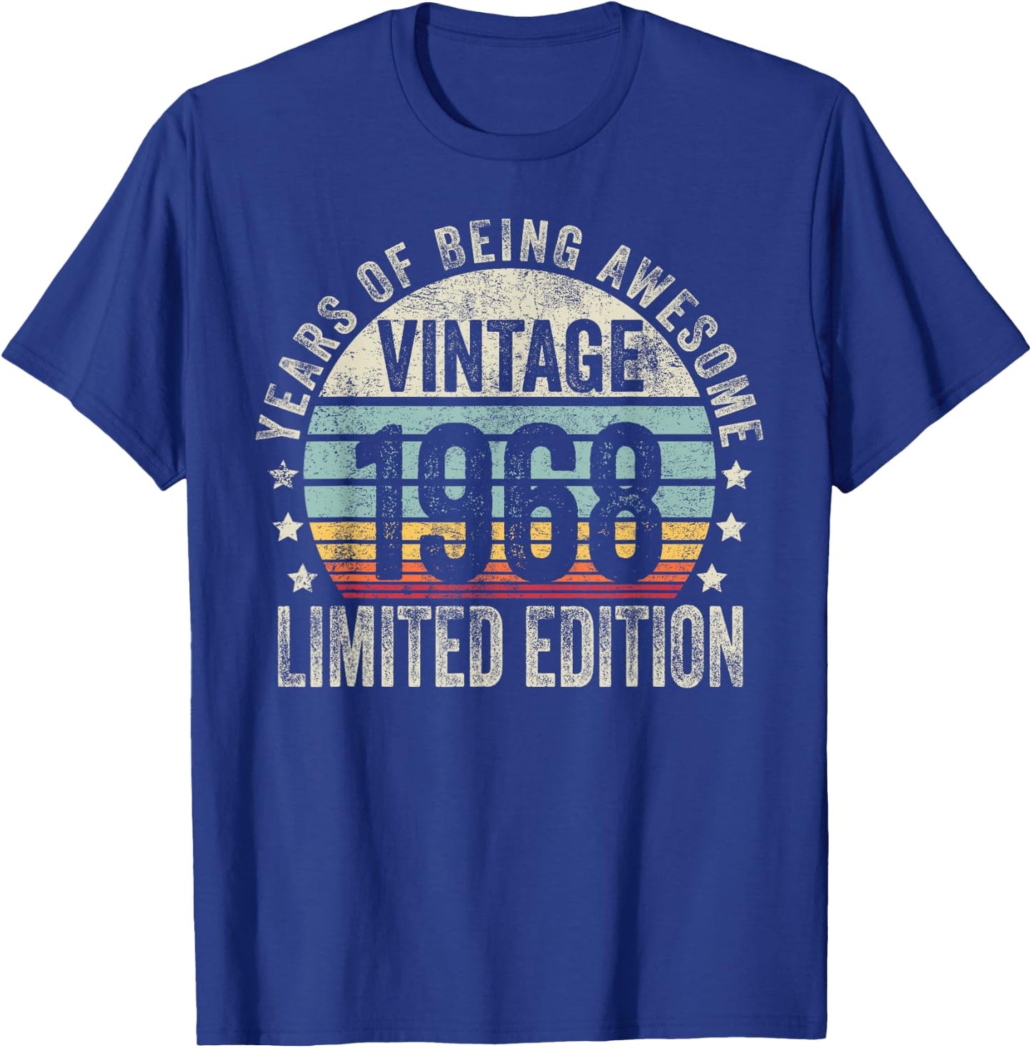 Vintage 1968 T Shirts Retro Funny 1968 Birthday T-Shirt - T-Shirt | Royal