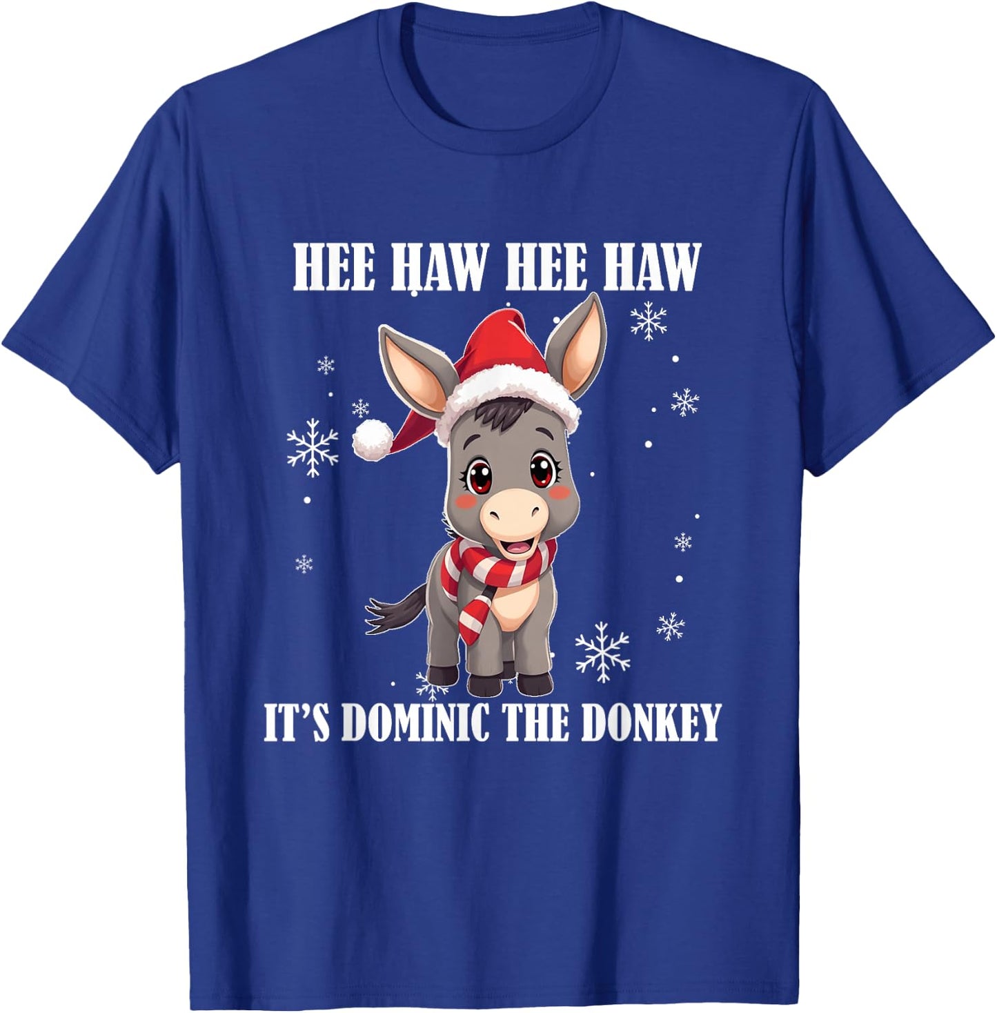 Funny Christmas Italian Christmas Donkey Dominic The Donkey T-Shirt - T-Shirt | Royal