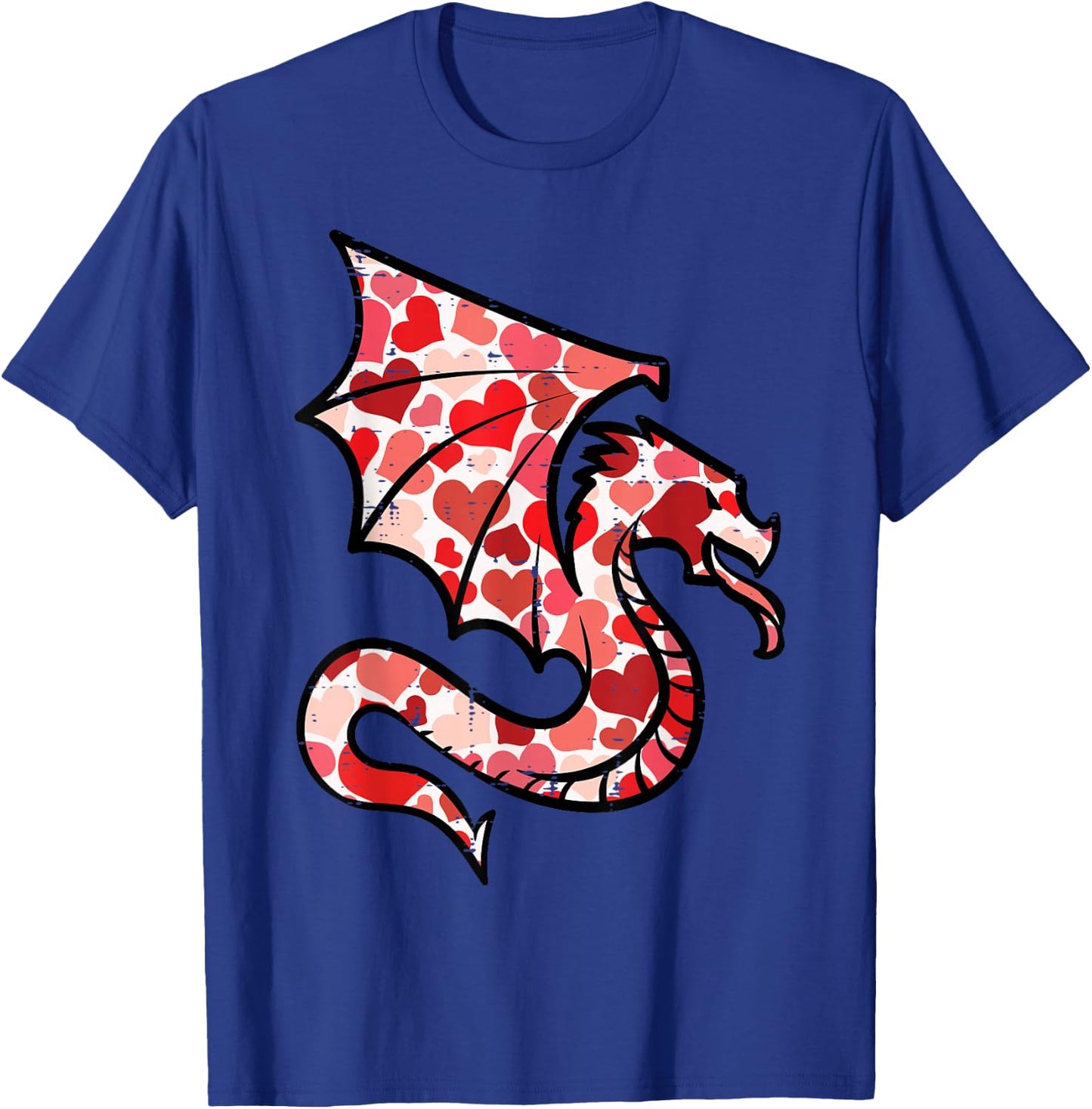 Valentines Day Dragon Hearts Women Girls Boys Kids Men Youth T-Shirt - T-Shirt | Royal