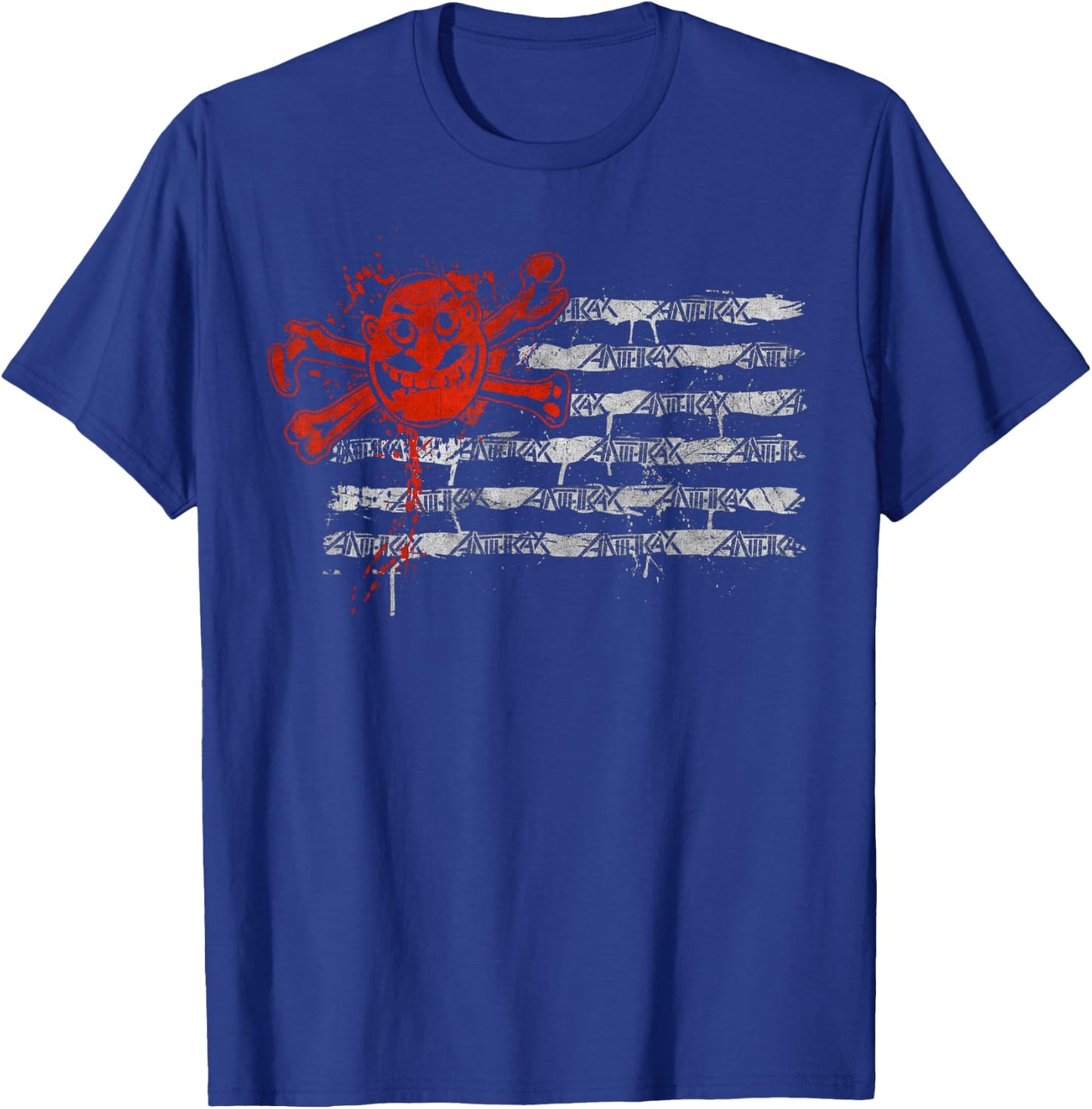 Anthrax Grunge Flag T-Shirt - T-Shirt | Royal