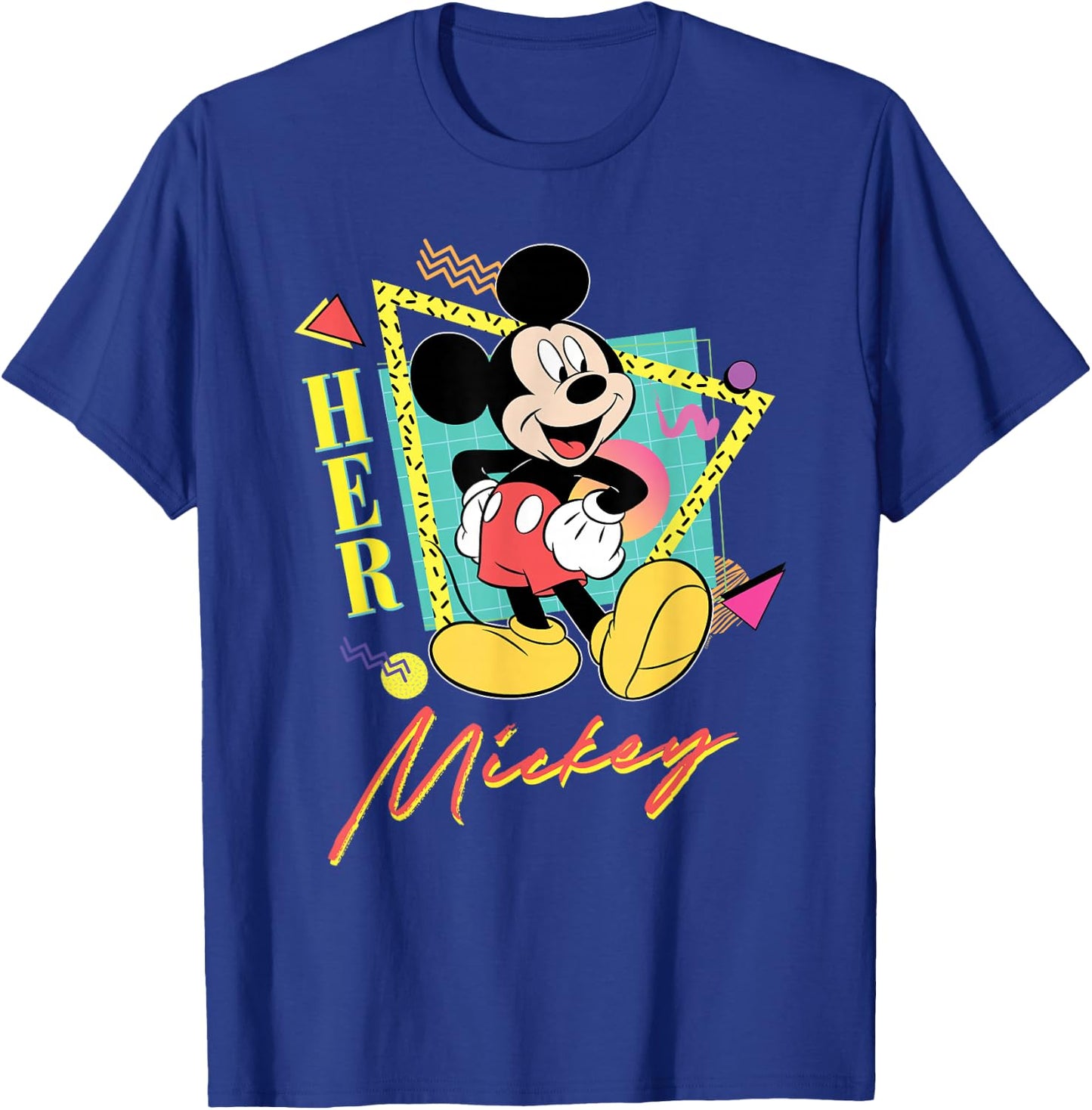 Disney Mickey Mouse Retro '90s Couples Matching Her Mickey T-Shirt - T-Shirt | Royal