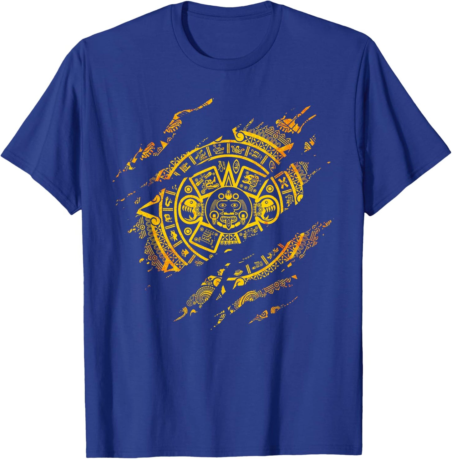 Aztec Mayas Aztec Calendar Mexico History T-Shirt - T-Shirt | Royal