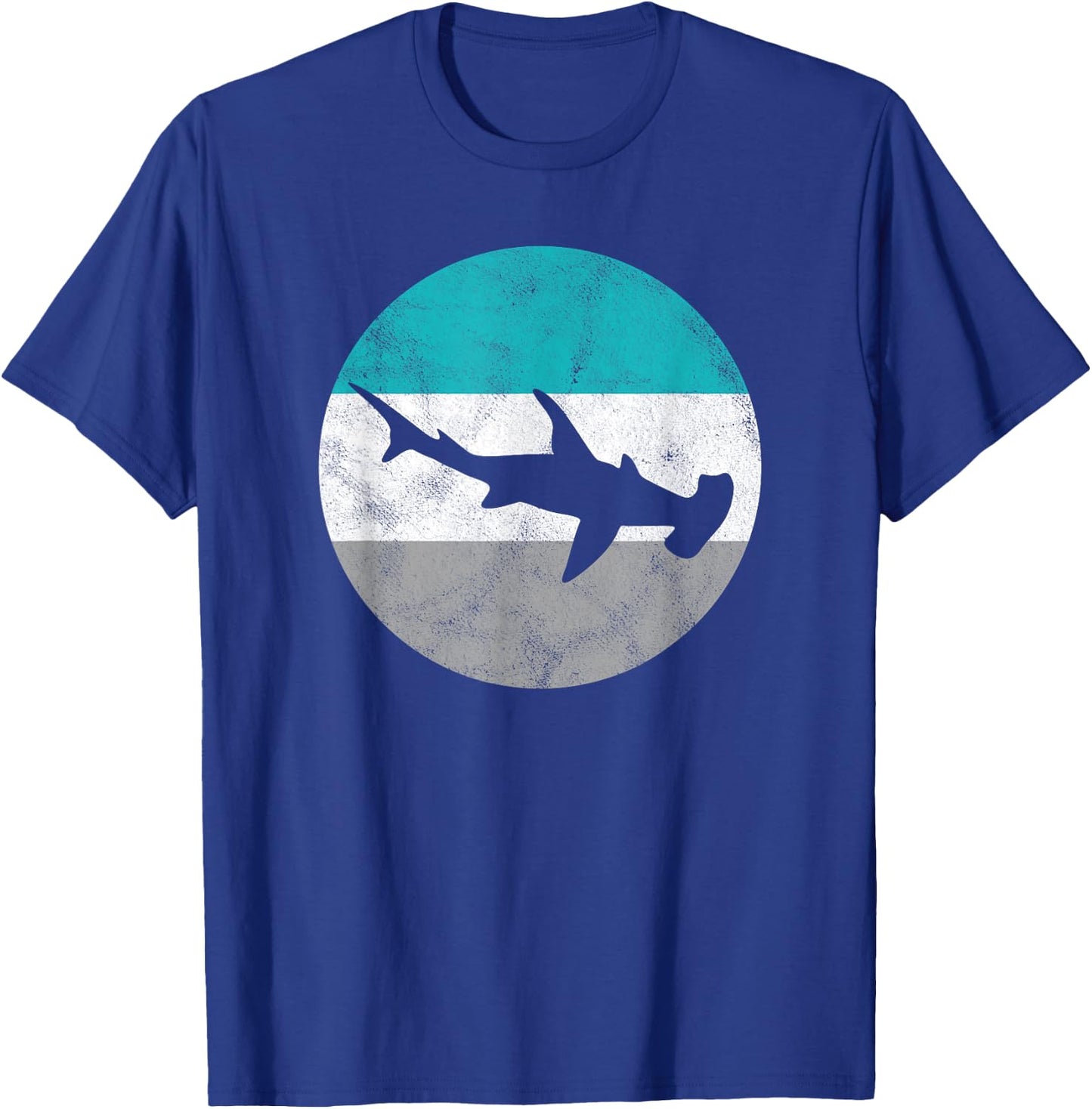Hammerhead Shark Retro Gift Women Boys & Girls T-Shirt - T-Shirt | Royal