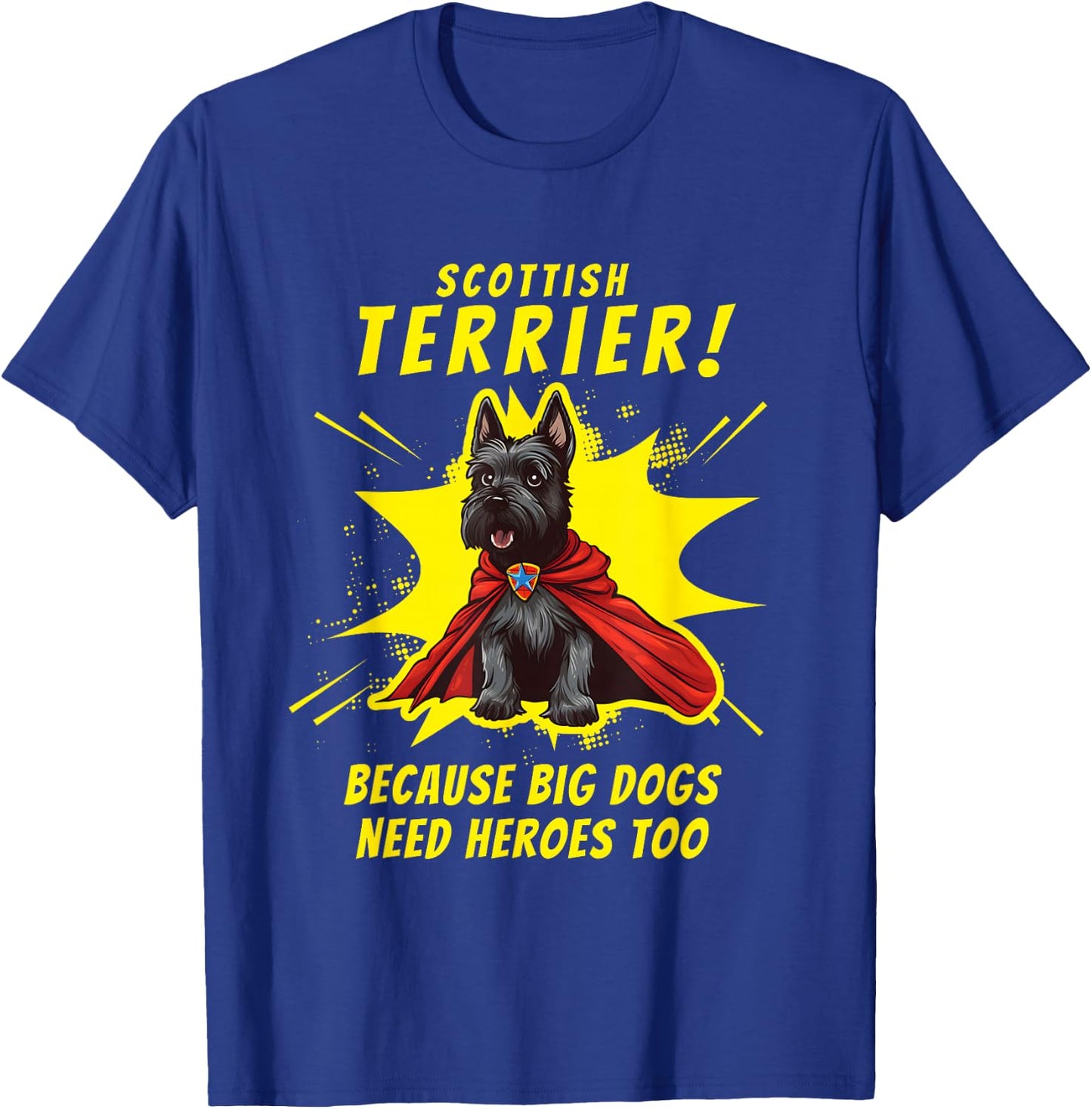 Scottie Dog Gifts Women Men, Superdog Scottish Terrier Dog T-Shirt - T-Shirt | Royal