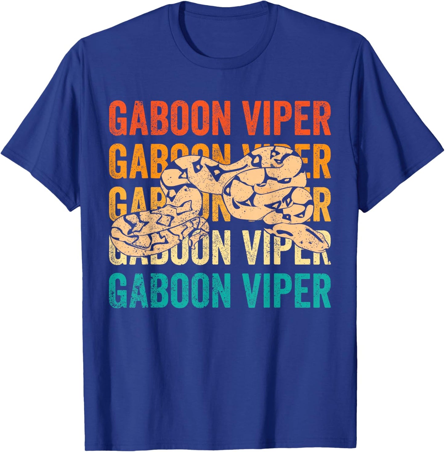 Gaboon Viper Retro T-Shirt - T-Shirt | Royal