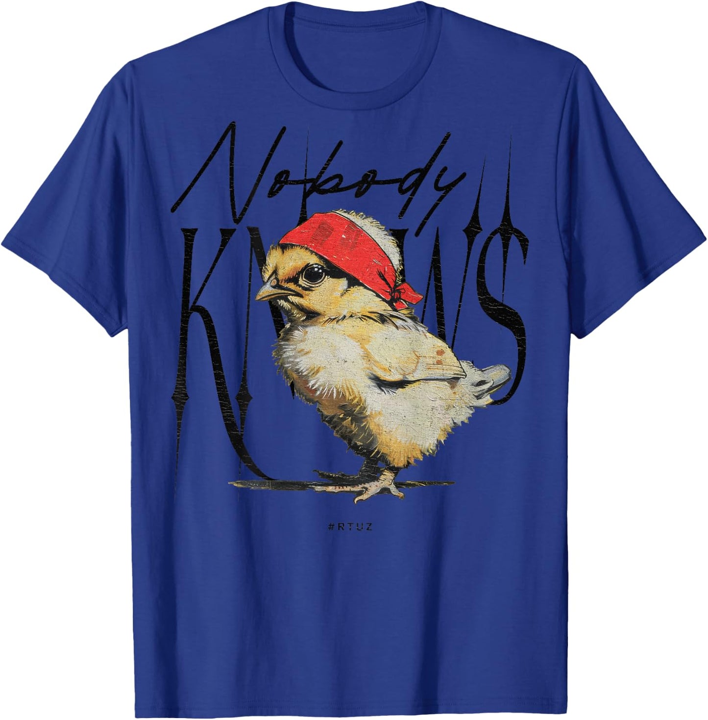 Hip Hop Vintage Hipster Y2K Edgy Urban Backprint Streetwear T-Shirt - T-Shirt | Royal
