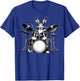Cute Rabbit Bunny Playing Drums Rabbits Drummer Music T-Shirt - T-Shirt | Royal