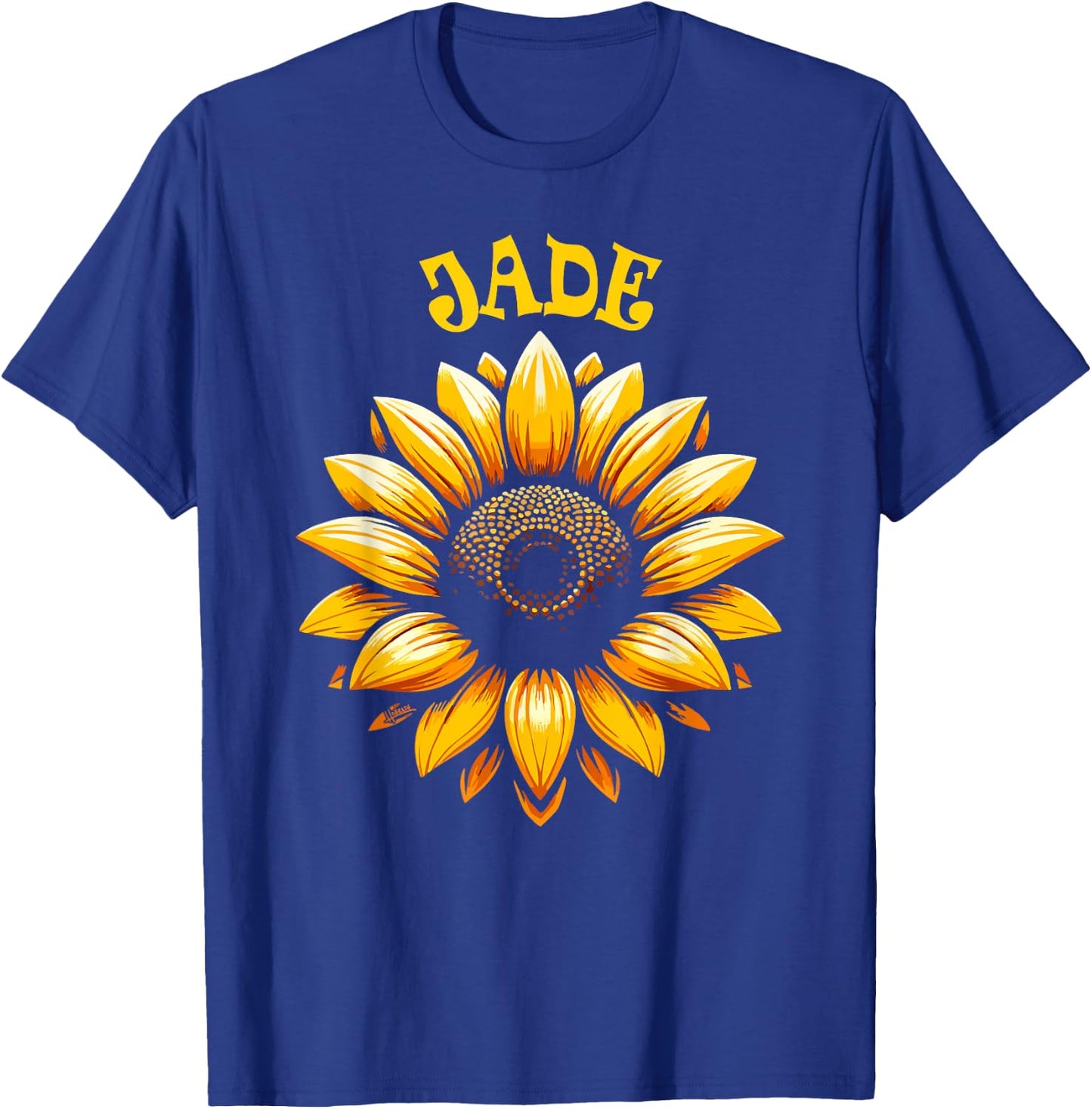 Jade Sunflower Design for Girls Name Jade T-Shirt - T-Shirt | Royal