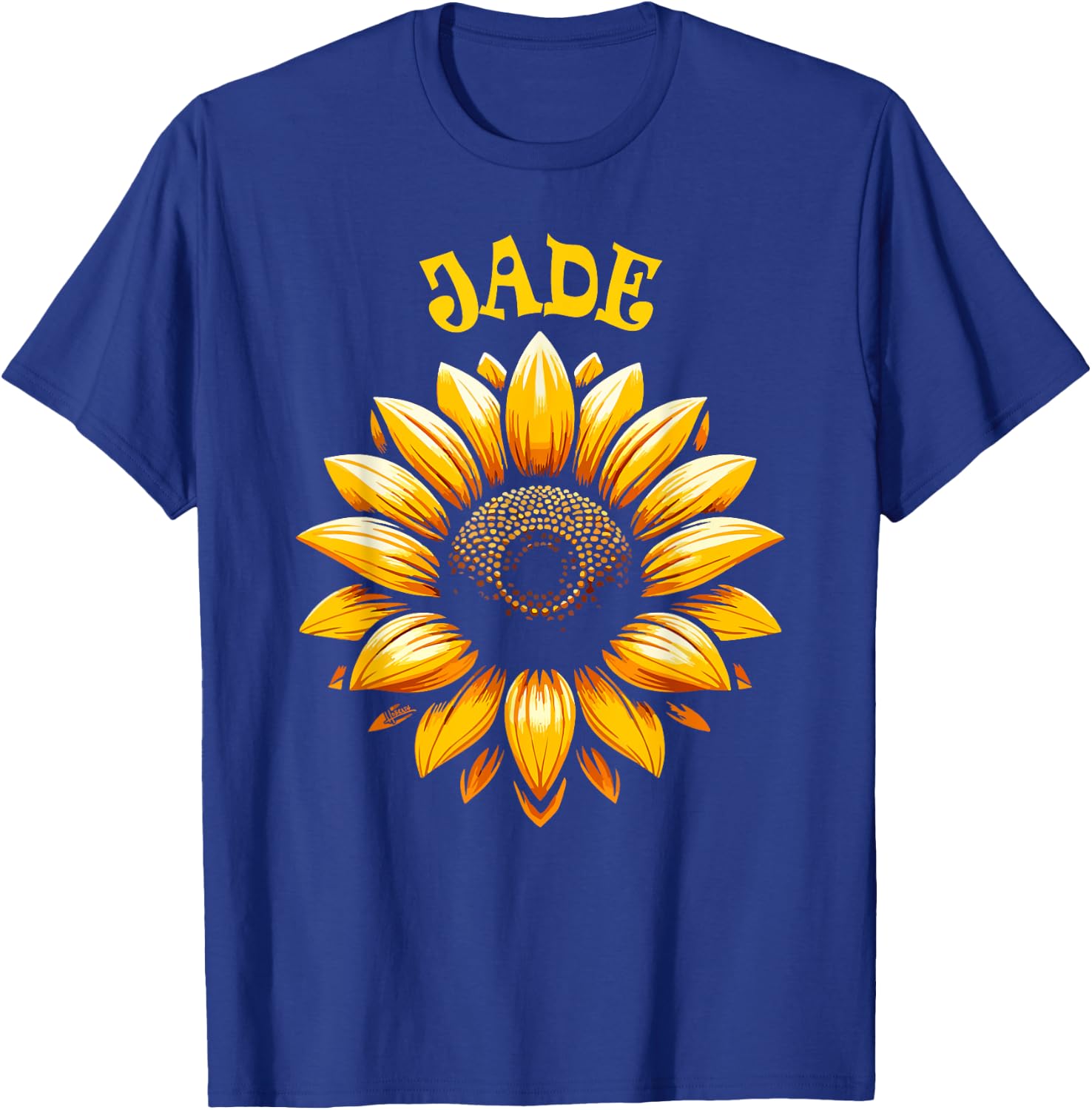 Jade Sunflower Design for Girls Name Jade T-Shirt - T-Shirt | Royal