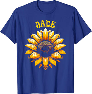 Jade Sunflower Design for Girls Name Jade T-Shirt - T-Shirt | Royal
