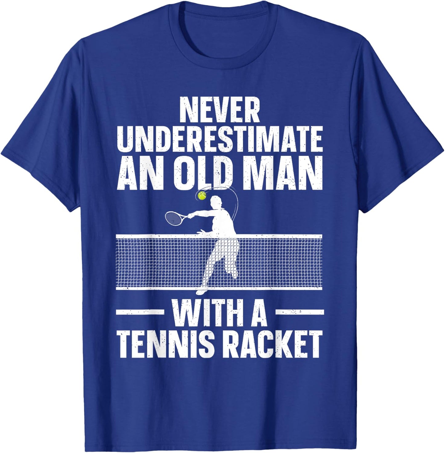 Best Tennis Art Grandpa Tennis Lover Tennis Player T-Shirt - T-Shirt | Royal