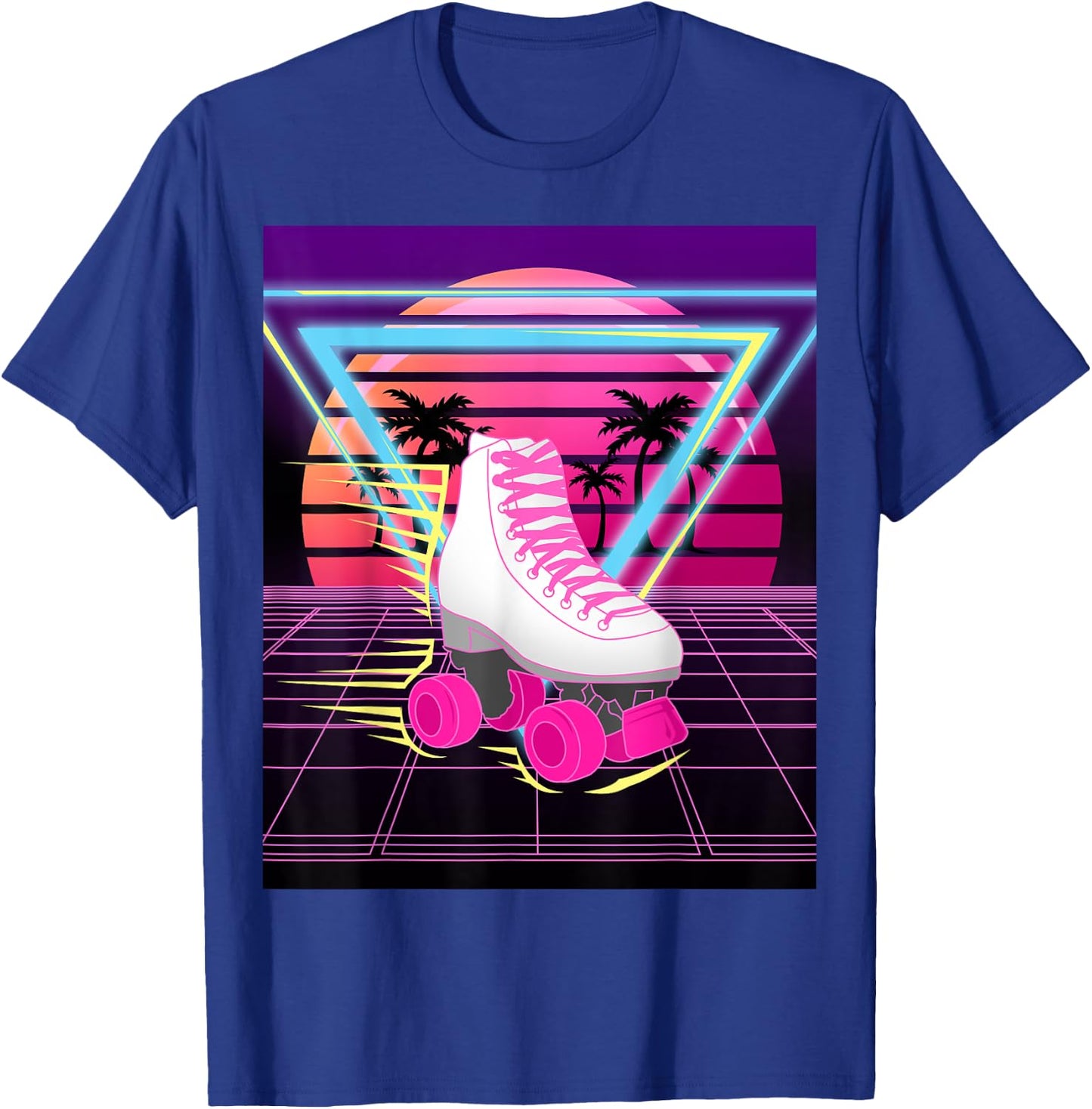 80s Steam Background - Skates Costume Gift, Black T-Shirt - T-Shirt | Royal