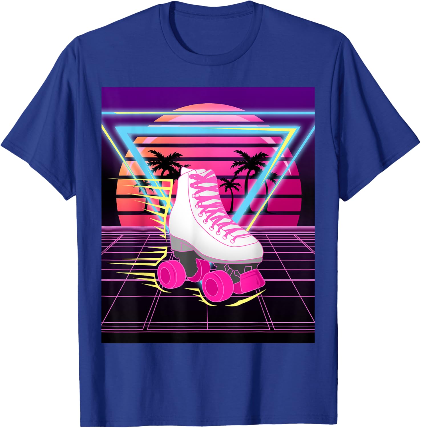 80s Steam Background - Skates Costume Gift, Black T-Shirt - T-Shirt | Royal