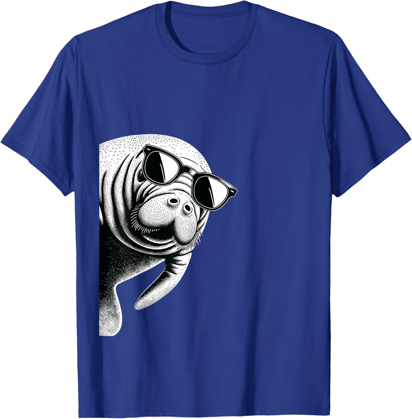 Funny Manatee Wearing Sunglasses Manatee Lover T-Shirt - T-Shirt | Royal