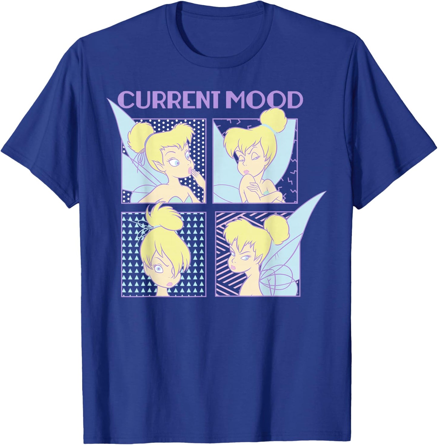 Disney Peter Pan Tinkerbell Current Mood Portrait Panels Small T-Shirt - T-Shirt | Royal