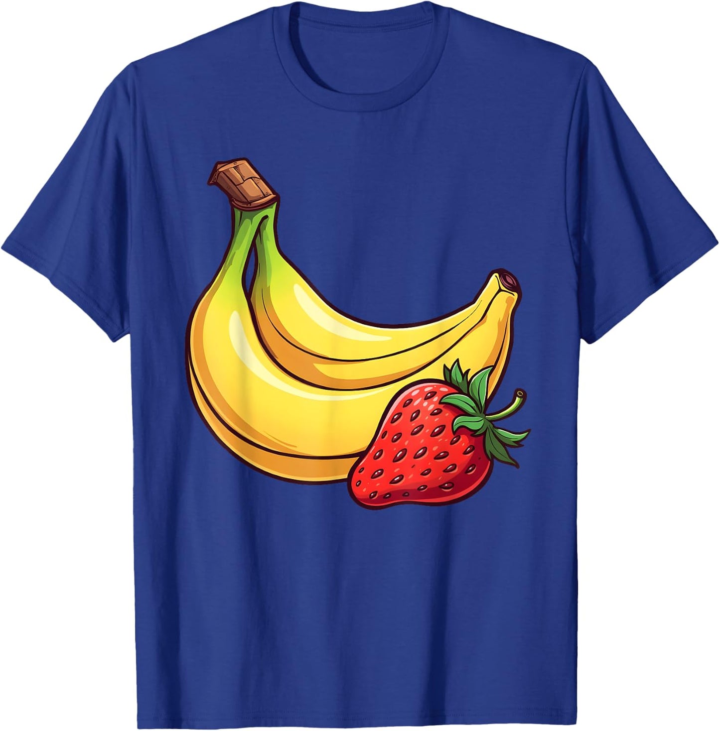 Banana Strawberry Fruit Kawaii Fruits Comic Cartoon Kids T-Shirt - T-Shirt | Royal