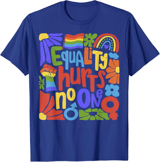 LGBT Equality Hurts No One Pride Human Rights Men Women Kids T-Shirt - T-Shirt | Royal