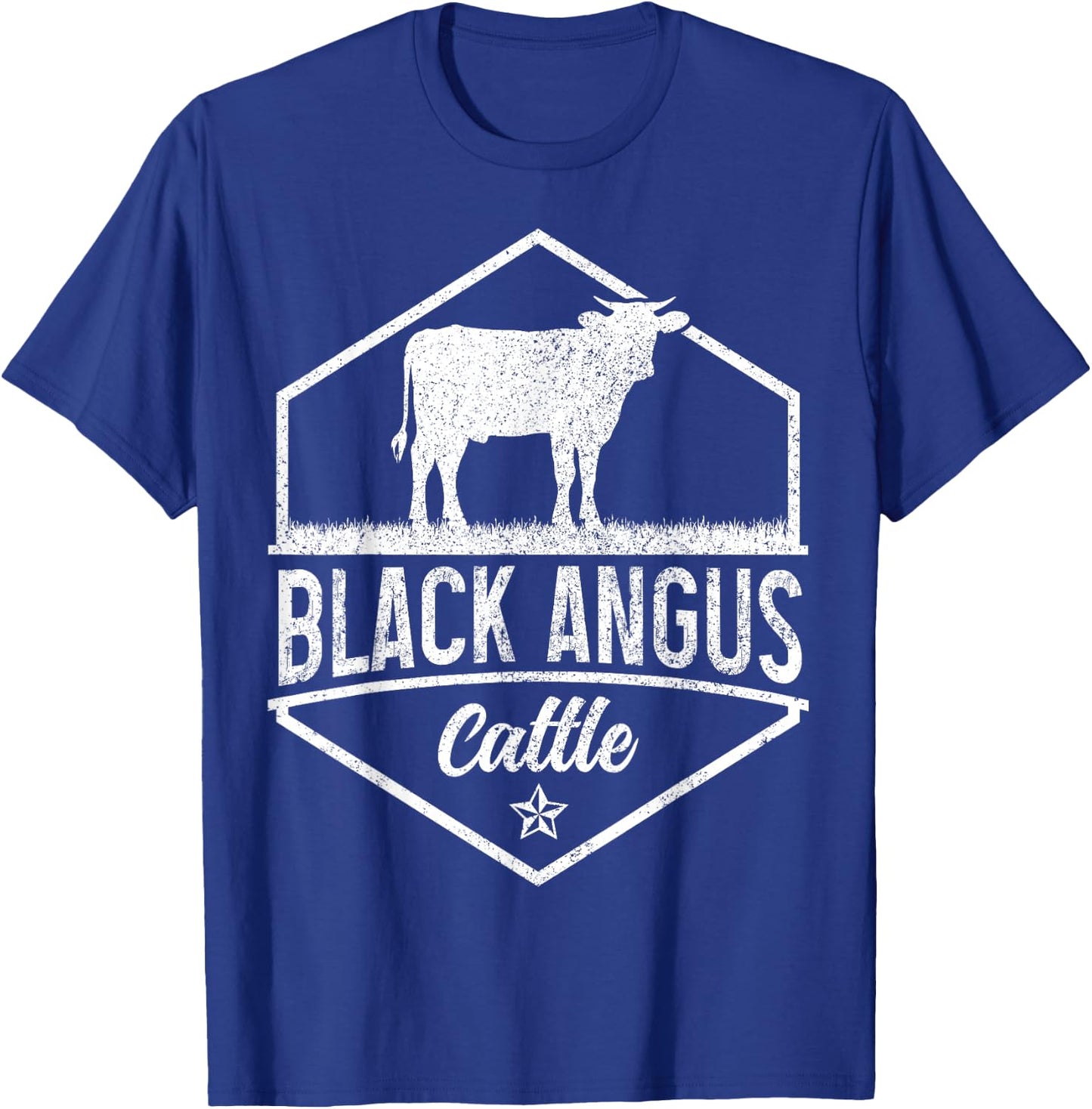 Black Angus Cattle Farmer Rancher Cow Farming Vintage Farm T-Shirt - T-Shirt | Royal