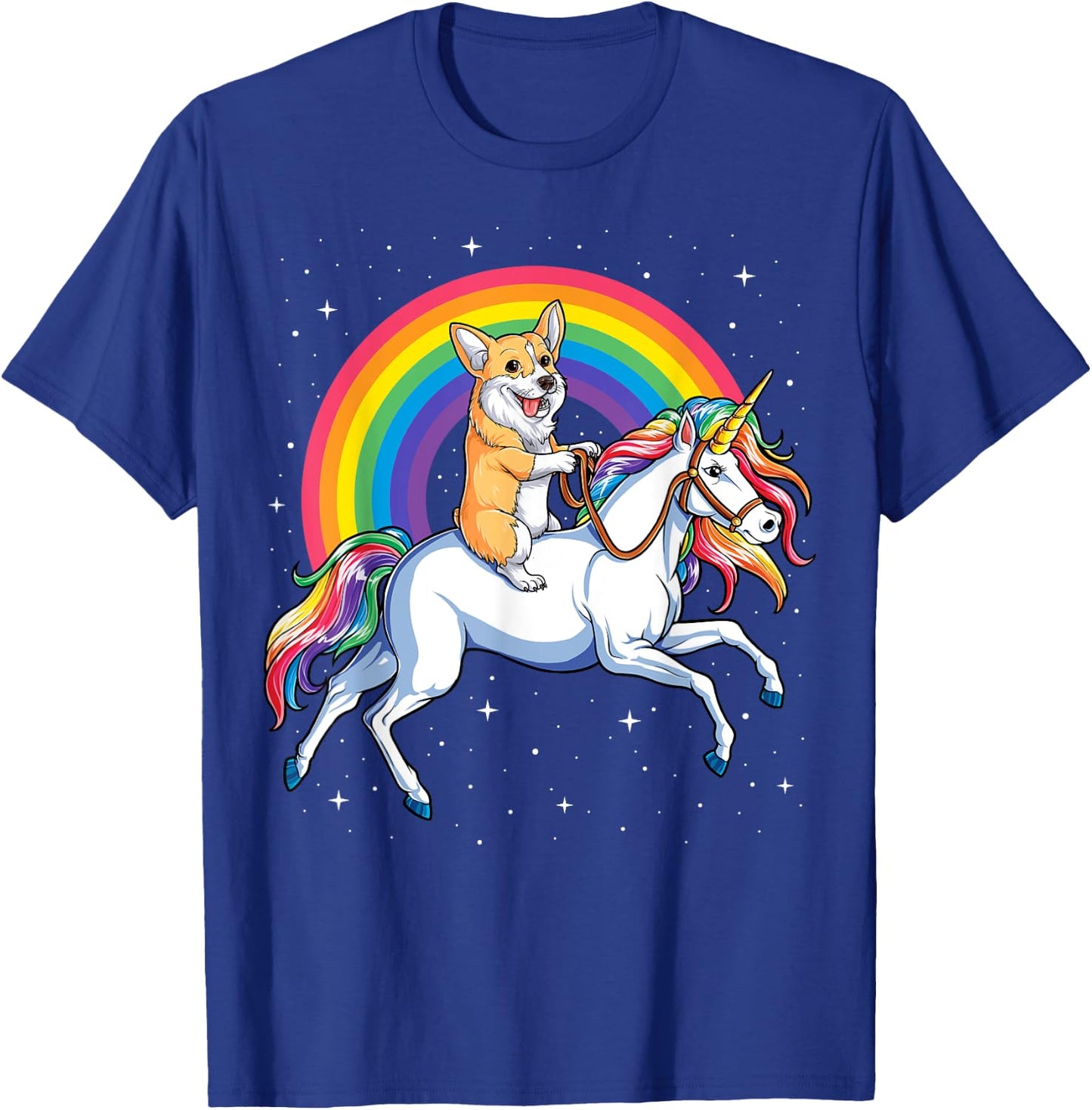 Corgi Unicorn T shirt Girls Space Galaxy Rainbow Corgicorn T-Shirt - T-Shirt | Royal