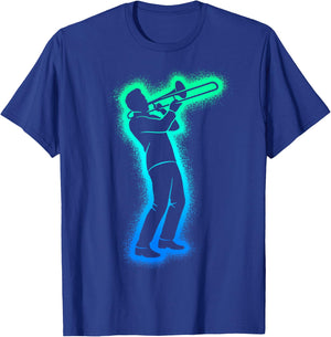 Trombone Player Trombonist Men Boys Kids Trombone T-Shirt - T-Shirt | Royal