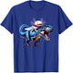 Axolotl Riding T-Rex Dinosaur Lover T-Shirt - T-Shirt | Royal