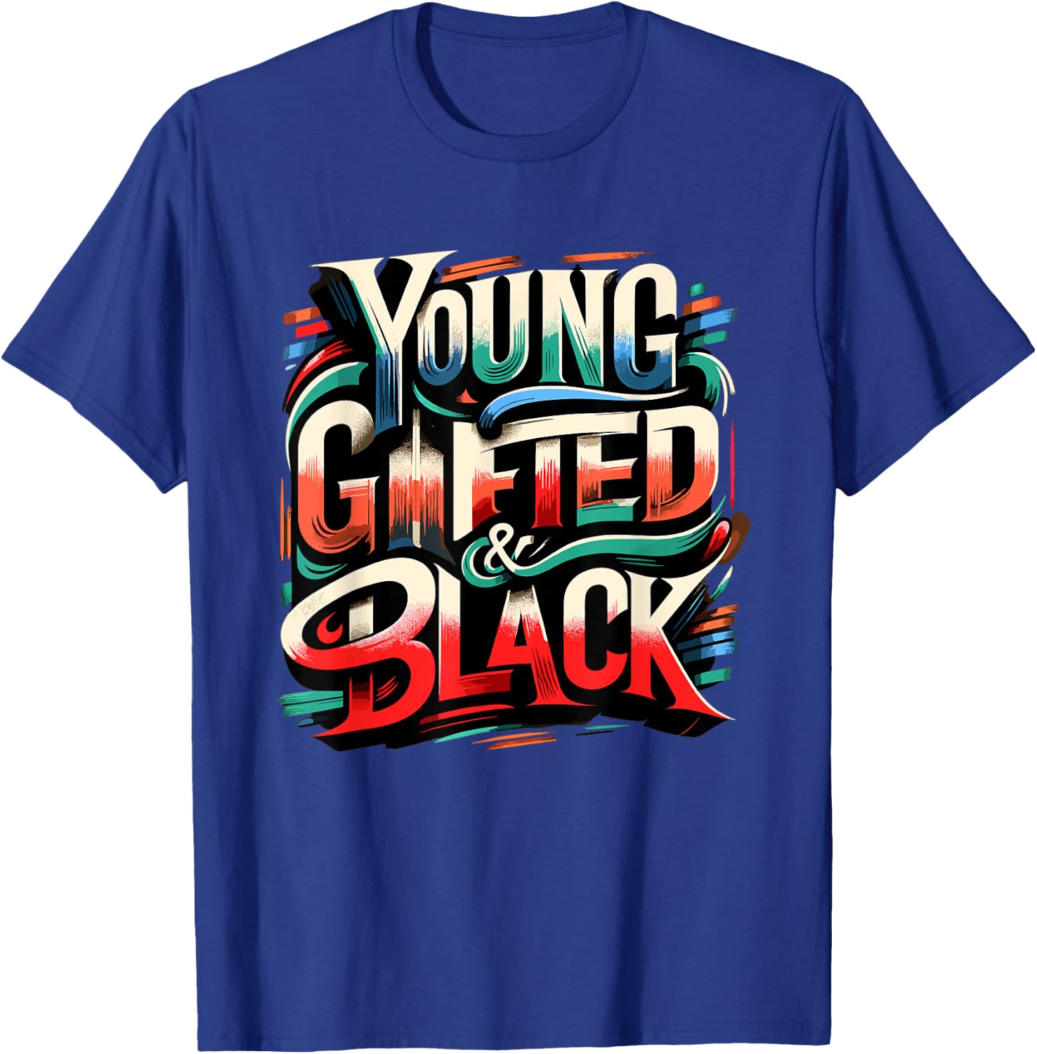 Young Gifted and Black History Month Men African Pride T-Shirt - T-Shirt | Royal