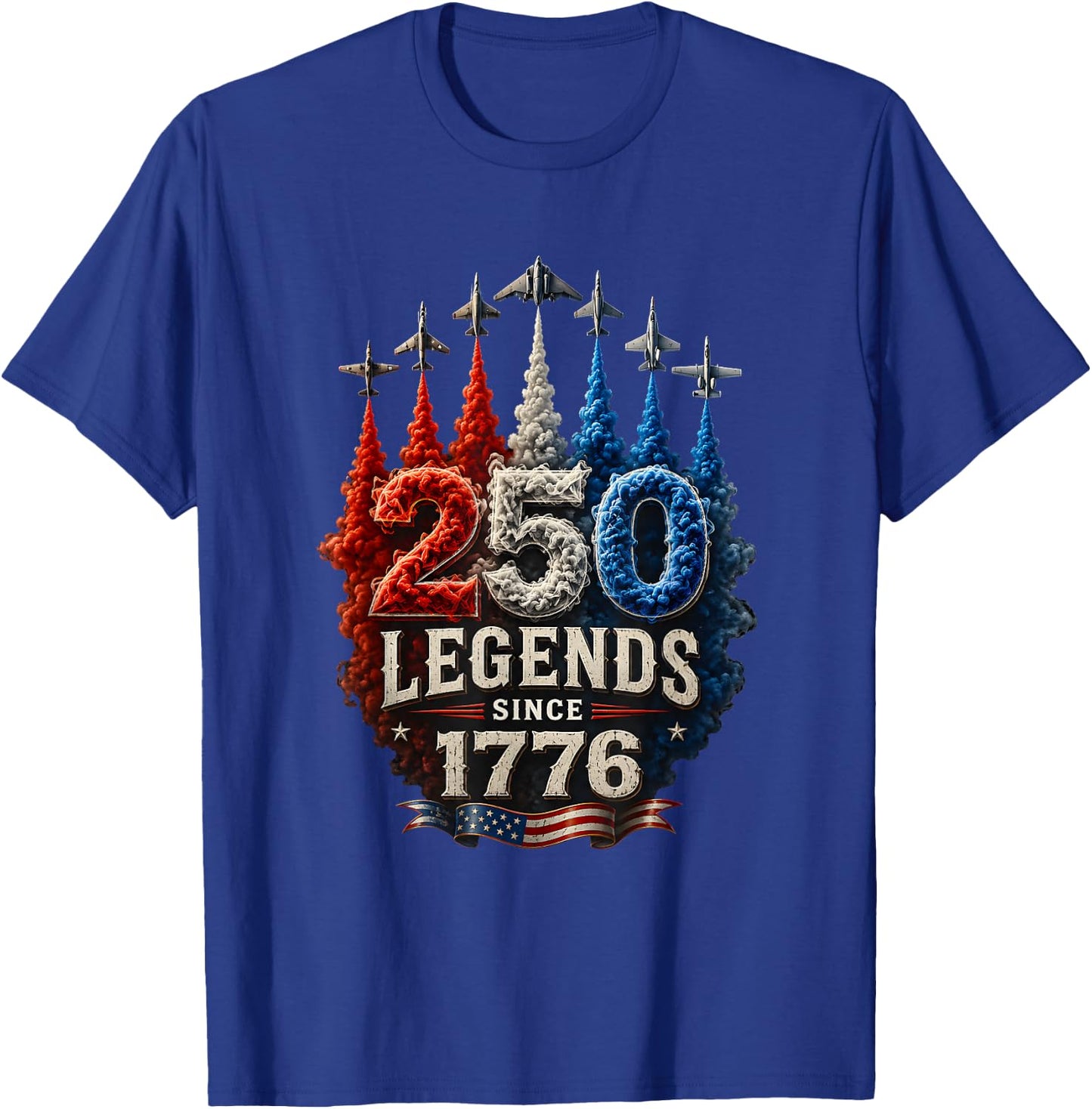 250th Anniversary USA Patriotic 250 Years American 4th July T-Shirt - T-Shirt | Royal