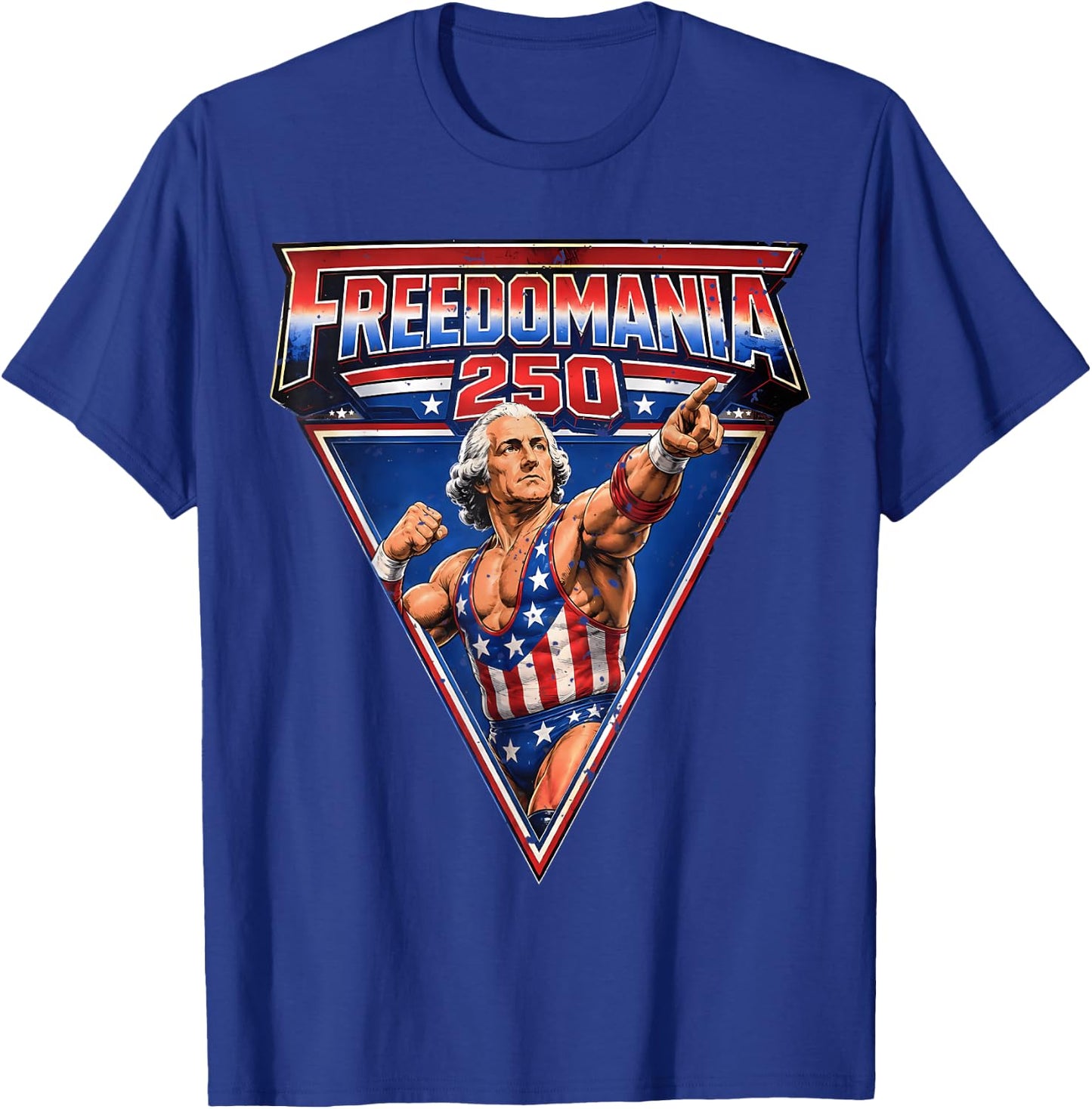 George Washington Freedomania 250 Years 4th of July T-Shirt - T-Shirt | Royal