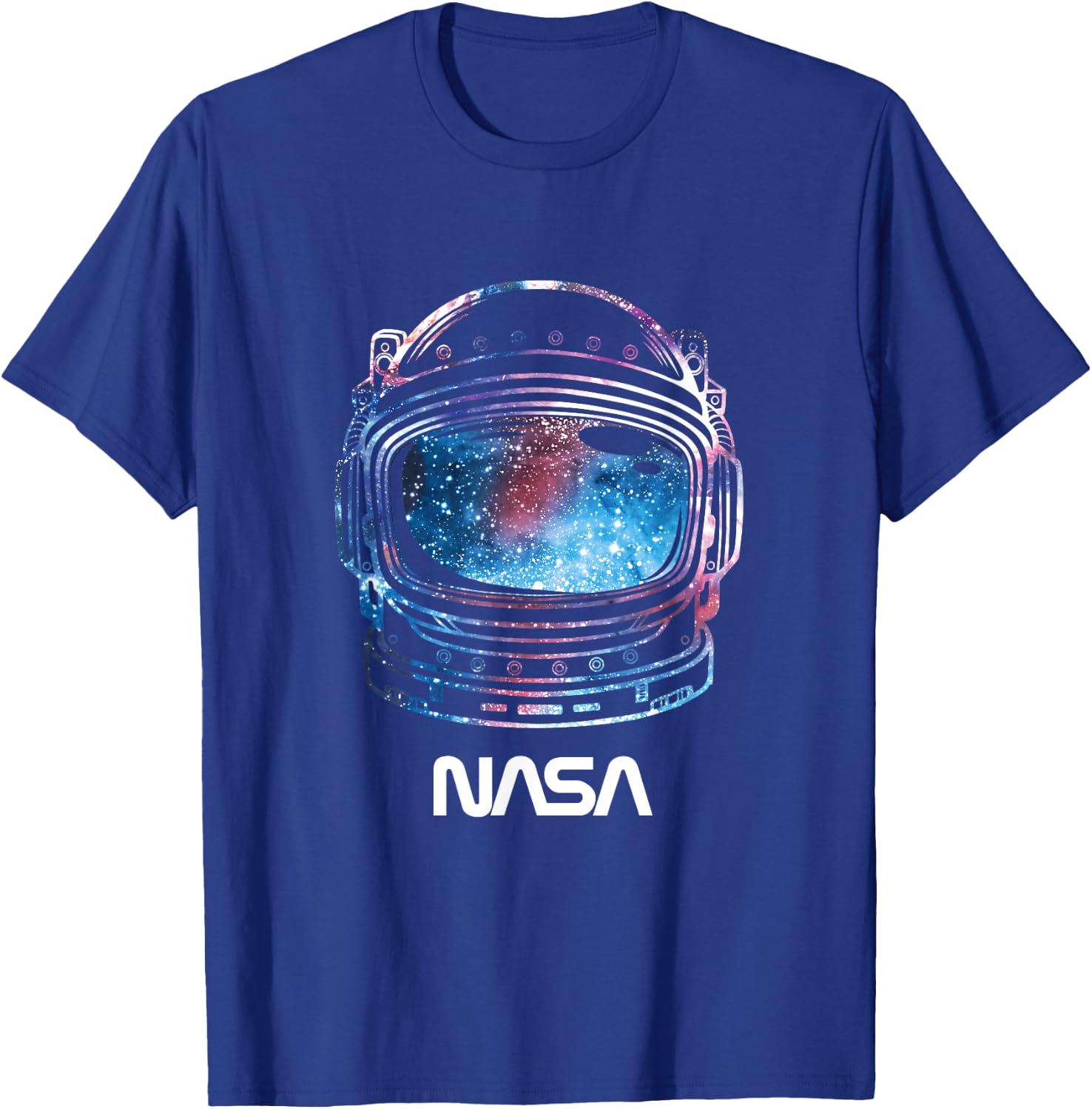 NASA Galaxy Lineart Fill Helmet Small T-Shirt - T-Shirt | Royal