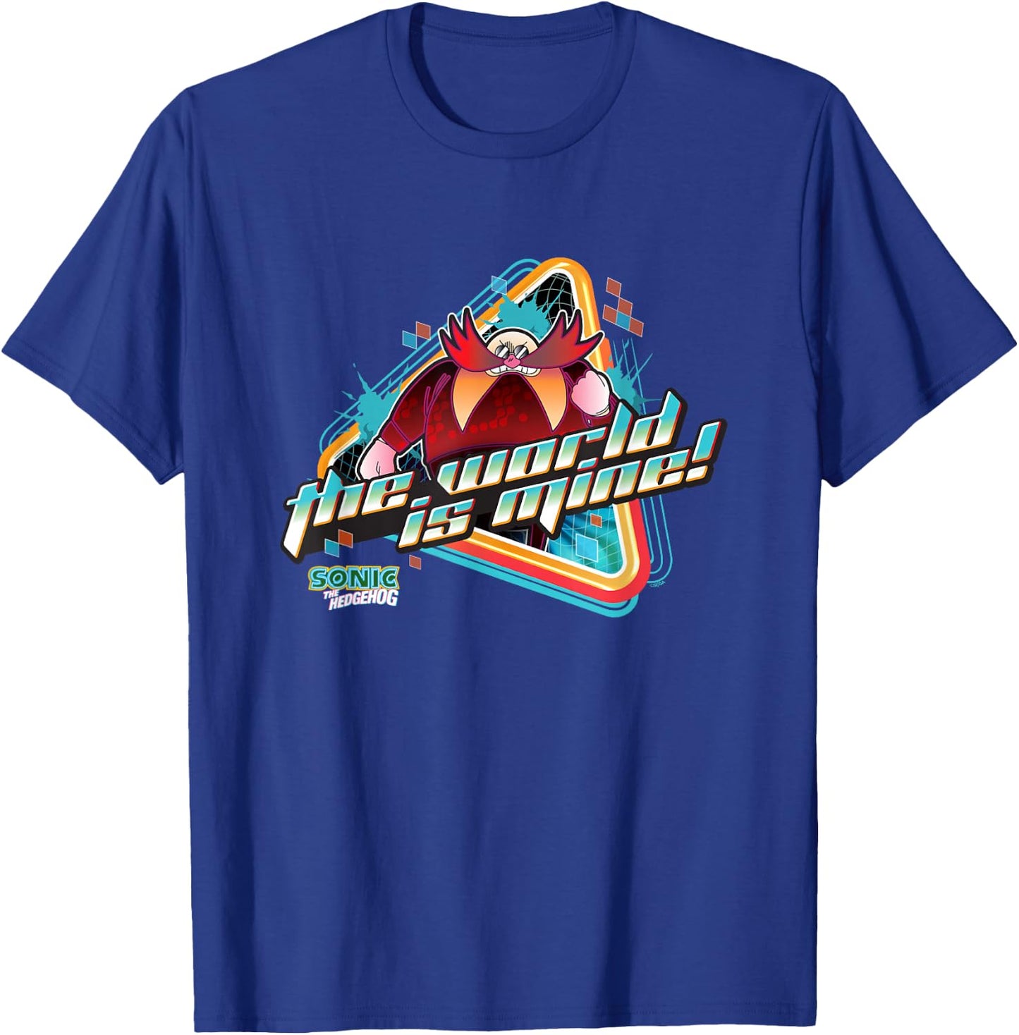 Sonic The Hedgehog The World Is Mine! Dr. Eggman Retro T-Shirt - T-Shirt | Royal