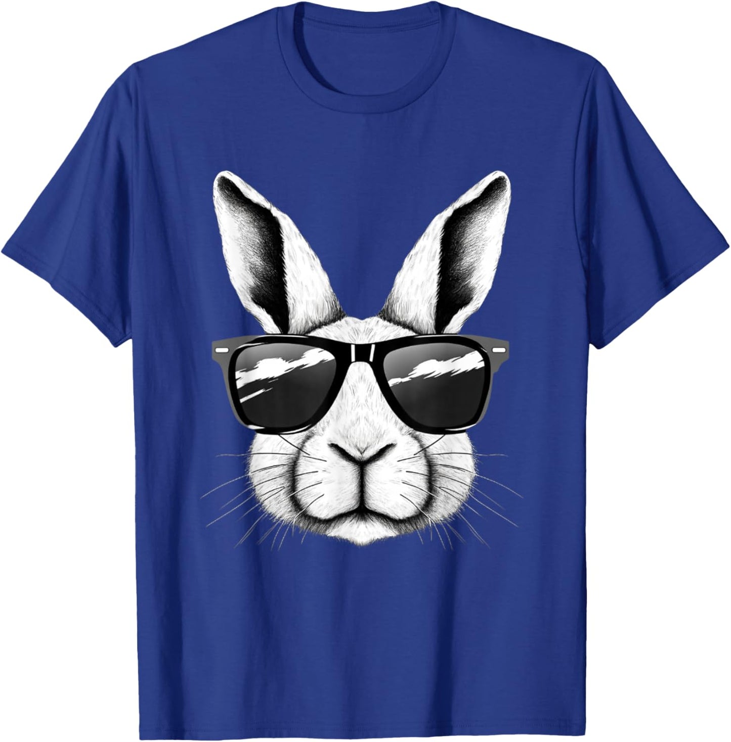 Cool Bunny Face Sunglasses Funny Easter Bunny Rabbit T-Shirt - T-Shirt | Royal