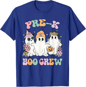 Teacher Boo Crew Pre K Cute Ghost Halloween Costume T-Shirt - T-Shirt | Royal