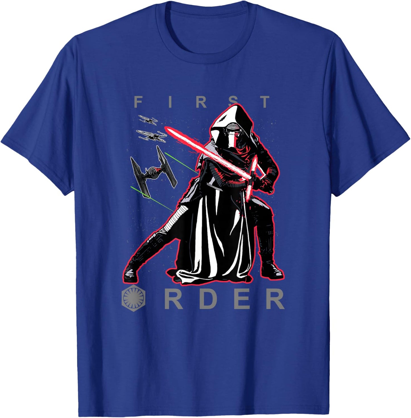 Star Wars The Force Awakens Kylo Ren First Rder Epic Poster T-Shirt - T-Shirt | Royal